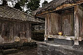 Candi Cetho - Pavilions and statues of the twelfth terrace.  